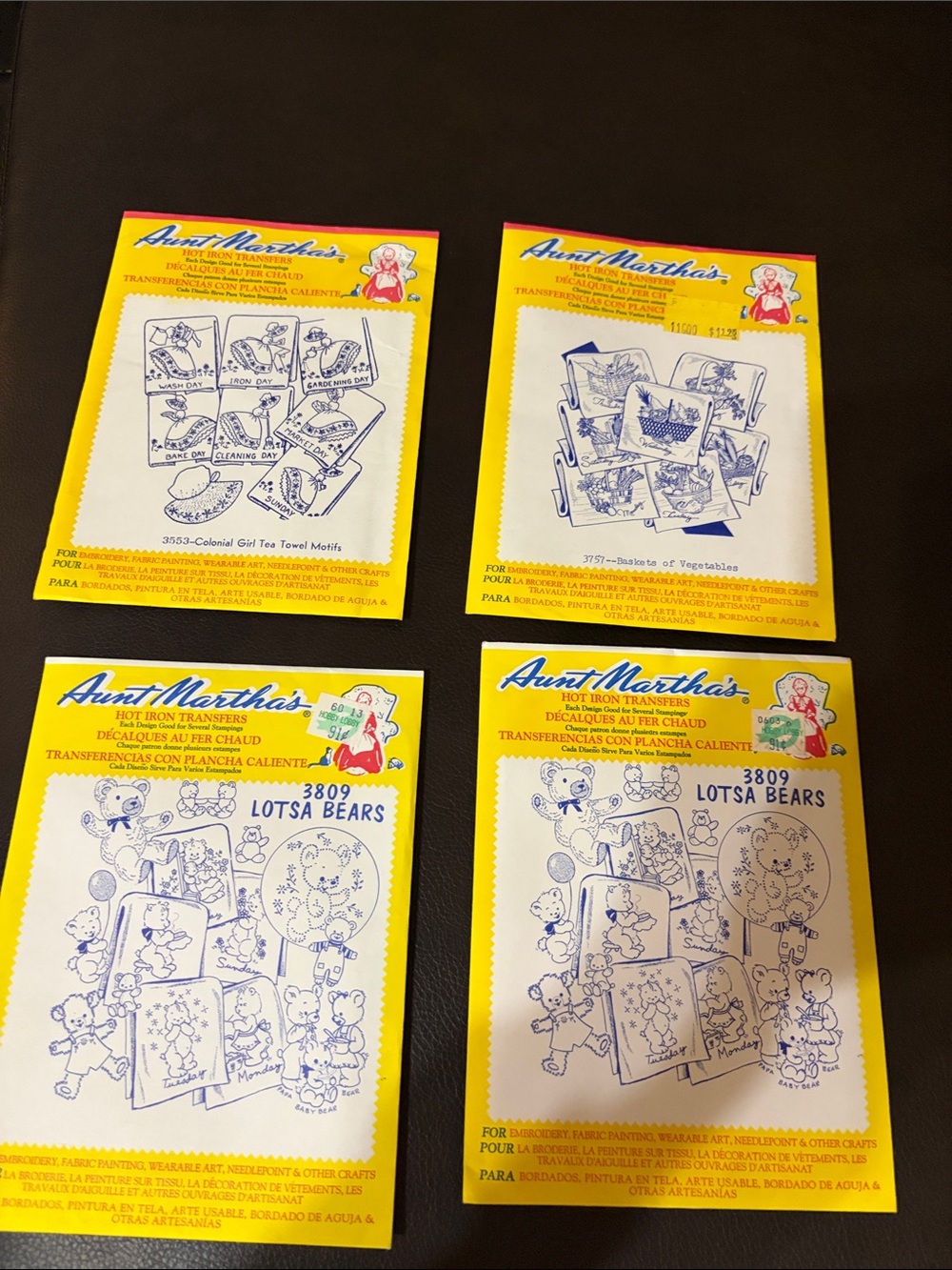 Vintage Aunt Martha’s iron on transfers for embroidery, and other crafts